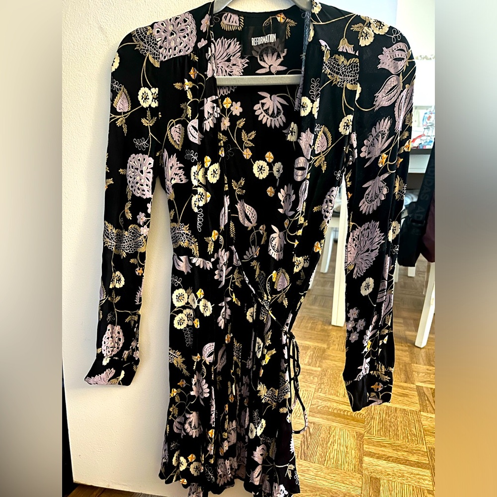 Reformation floral mini dress